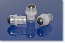 Kugel-Fitment mit Stahlkugel, montiert Kugel-Fitment mit Stahlkugel, montiert